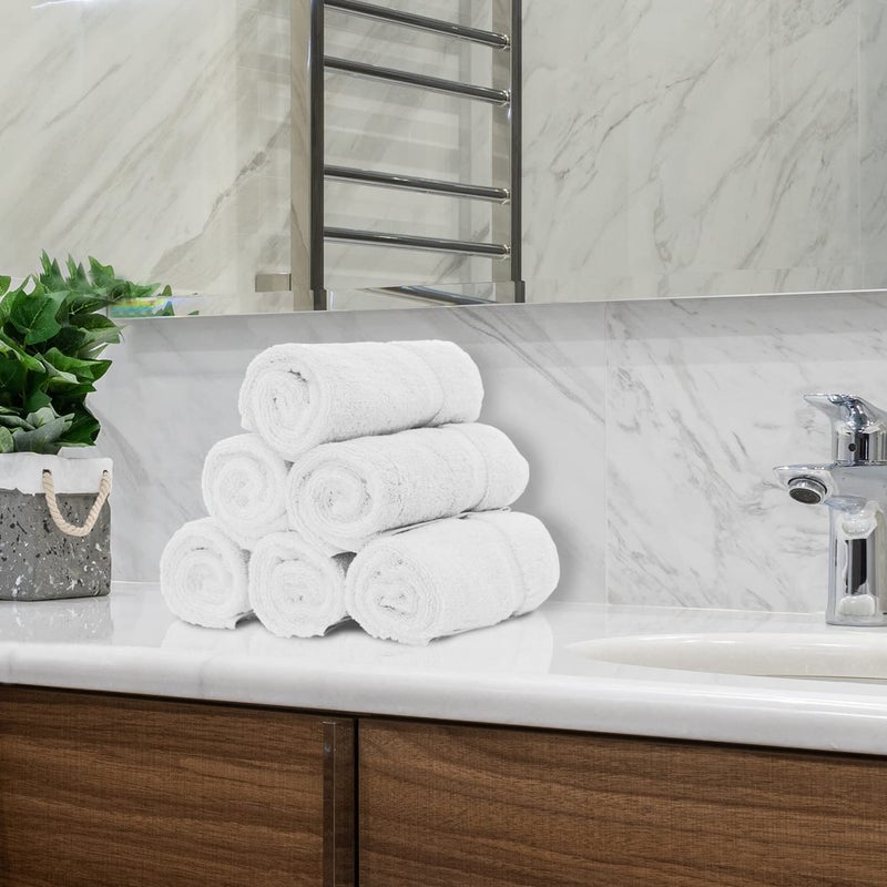 BC BARE COTTON Monogrammed Hand Towel, Personalized Gift, 16 x 30 Inches - Set of 2 - Silver Embroidered Towel - Extra Absorbent 100% Turkish Cotton- Soft Terry Finish - For Bathroom, Kitchen and Spa- Script B White - Image 5